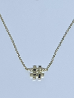 Delfina Delettrez Delfina Delettrez Necklace, Gold, Yellow Gold 1987 18Kt White Diamonds Hash Key Necklace