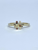 Delfina Delettrez Delfina Delettrez Ring, Gold, Yellow Gold 1987 18Kt White Diamonds Hash Key Ring