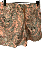 Etro Etro Swimwear, Print, Regular Fit Drawstring Waist Swim Shorts in Pink w/ Paisley Print