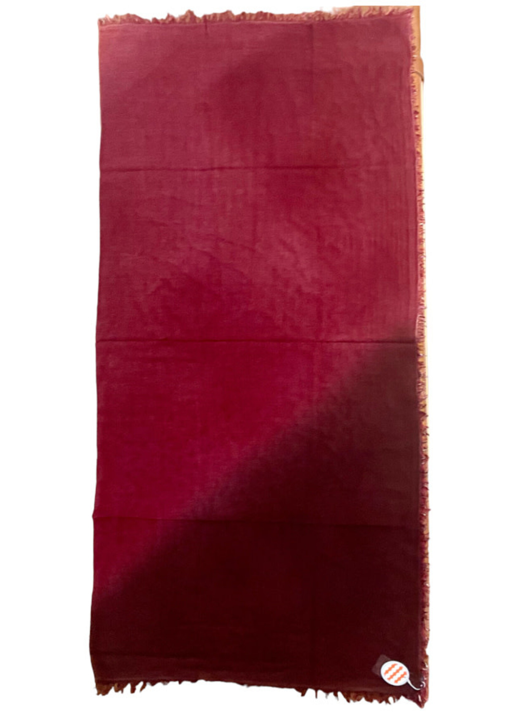 Dianora Salviati Dianora Salviati Scarf, Red, Cashmere Scarf in Brick & Brown w/ Fringes