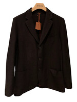 Loro Piana Loro Piana Jacket, Grey, Silk & Cashmere Collared Single Breasted Blazer In Caviar