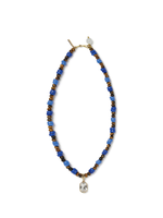 Wales Bonner Wales Bonner Necklace, Multi, Dream Recycled Necklace In Blue & Multi w/ w/ Swarovski Crystals and Tiger Eye