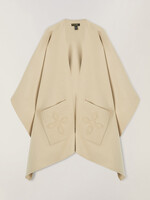 Loro Piana Loro Piana Jacket, Beige, Teodora Cashmere Woven Shawl In Inca Stone w/ Embroidery