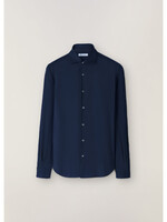 Loro Piana Loro Piana Shirt, Navy, Andrew ML Jersey Cotton Fitted Collared Button Up