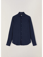 Loro Piana Loro Piana Shirt, Blue, Andrew Wool & Silk Collared Button Up In Ombre Blue