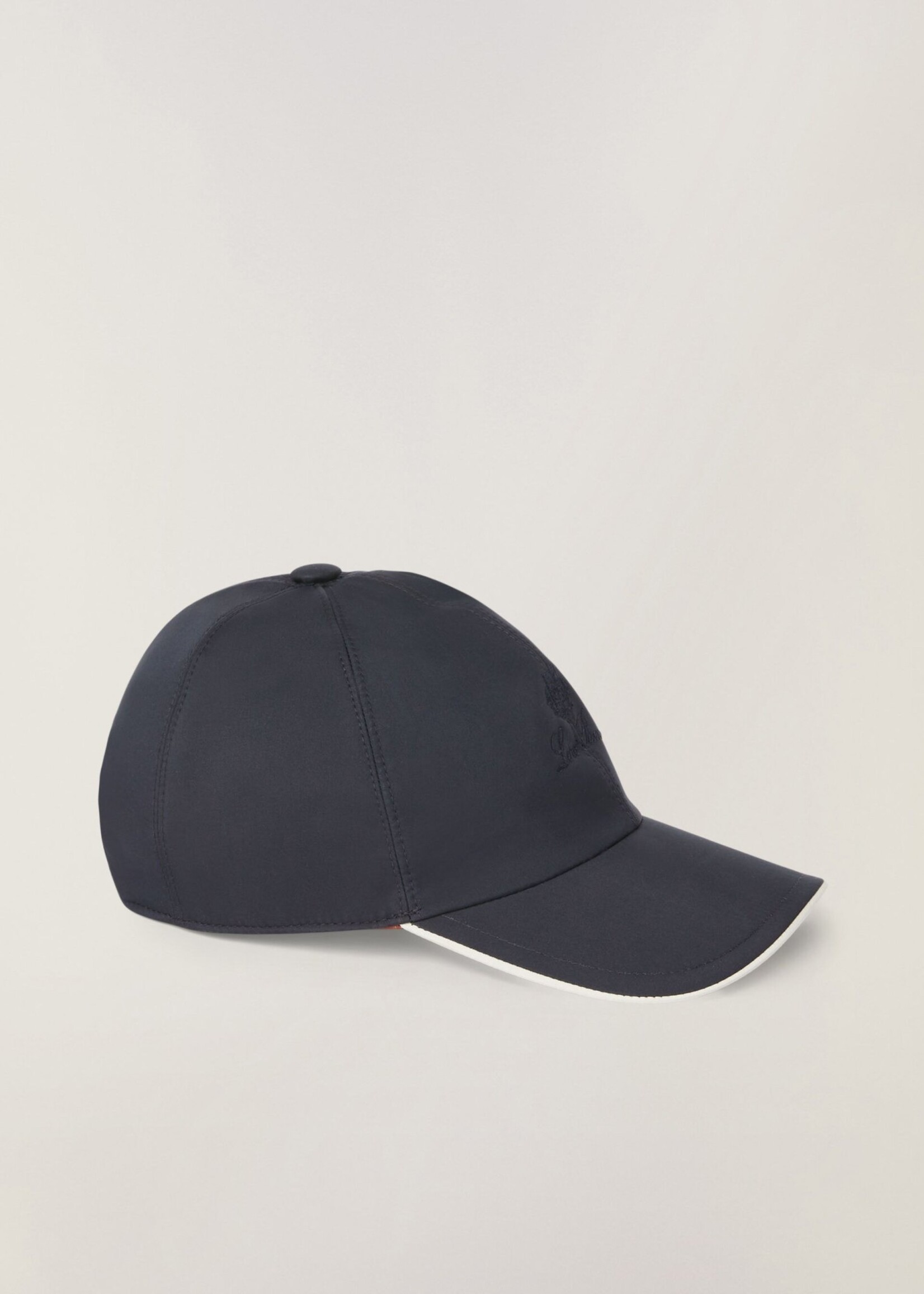 Loro Piana Loro Piana Hat, Multi, Baseball Wind Bicolour Cap In Tonal Blue Navy & Ivory