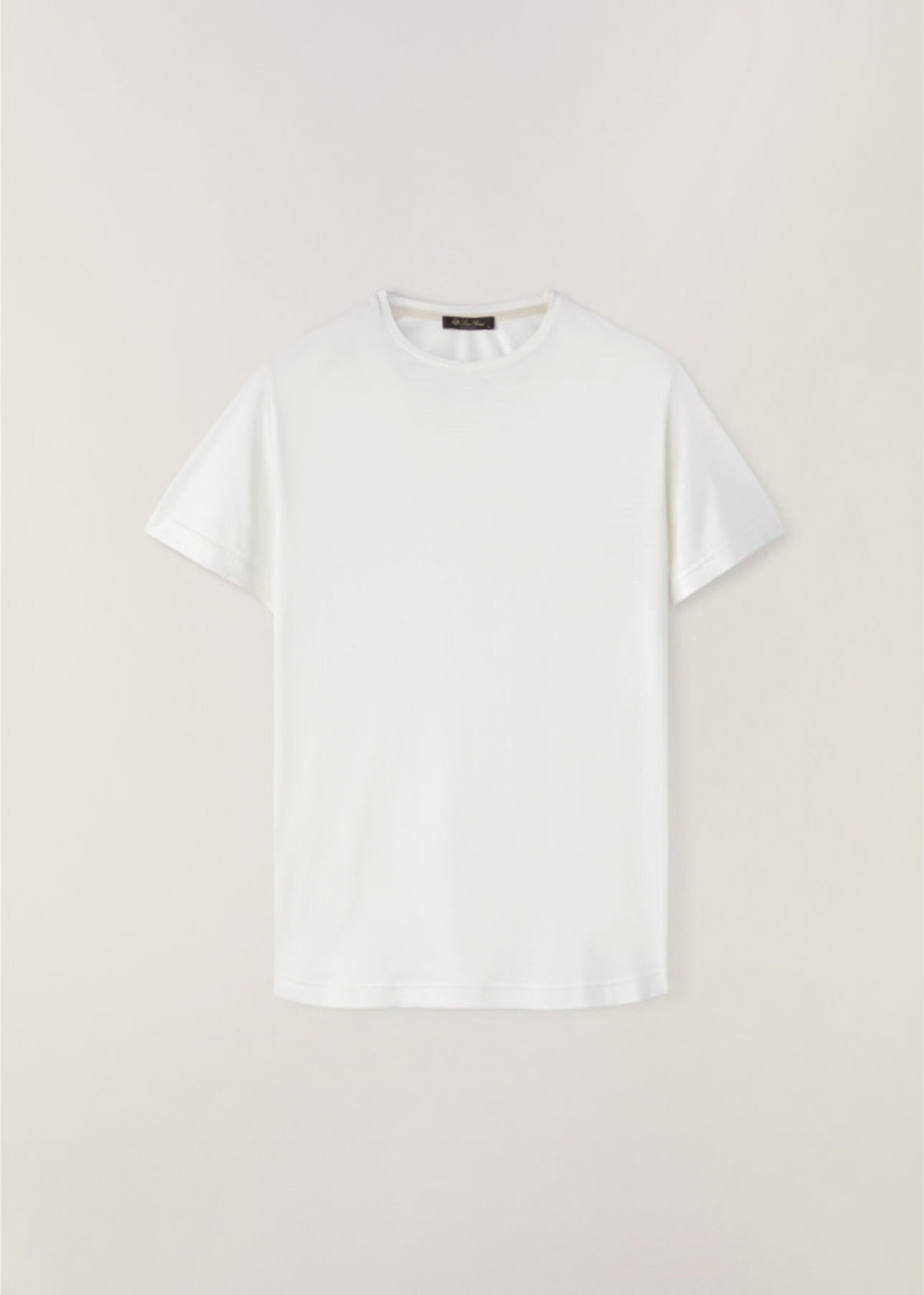 Loro Piana Loro Piana T-Shirt, White, Silk & Cotton Mix Regular Fit Crew Neck Short Sleeve in Optical White