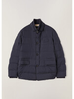 Loro Piana Loro Piana Jacket, Navy, Nama High Neck Padded Zip UP Wind Storm Jacket in Navy Ocean Wave
