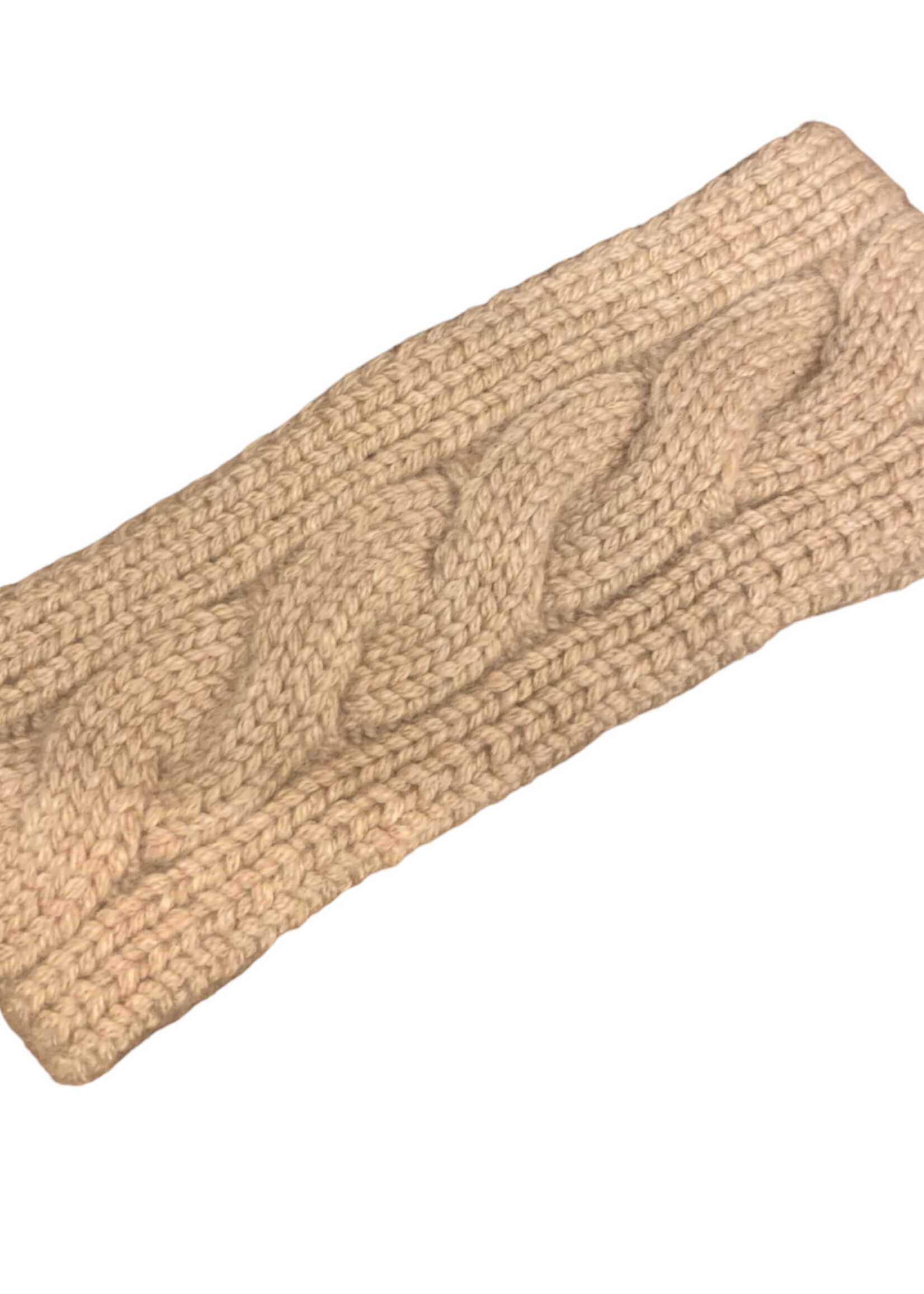 Loro Piana Loro Piana Hair Accessory, Beige, Napier Cashmere Knitted Headband In Mat Tobacco Melange