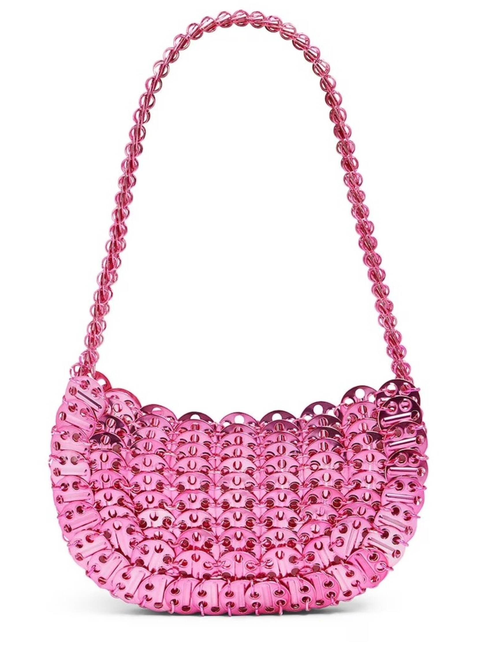 Rabanne Paco Rabanne Bag, Pink, Metal Disc 1969 Moon Shoulder Bag In Fuchsia
