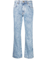 Khaite Khaite Jeans, Blue, Vivian Cotton High Waist New Bootcut Flare Denim Trousers In Bryce