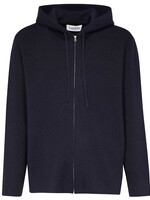 Lanvin Lanvin Sweatshirt, Navy, Wool Blend Leisure Knit Story Hoodie In Navy Blue