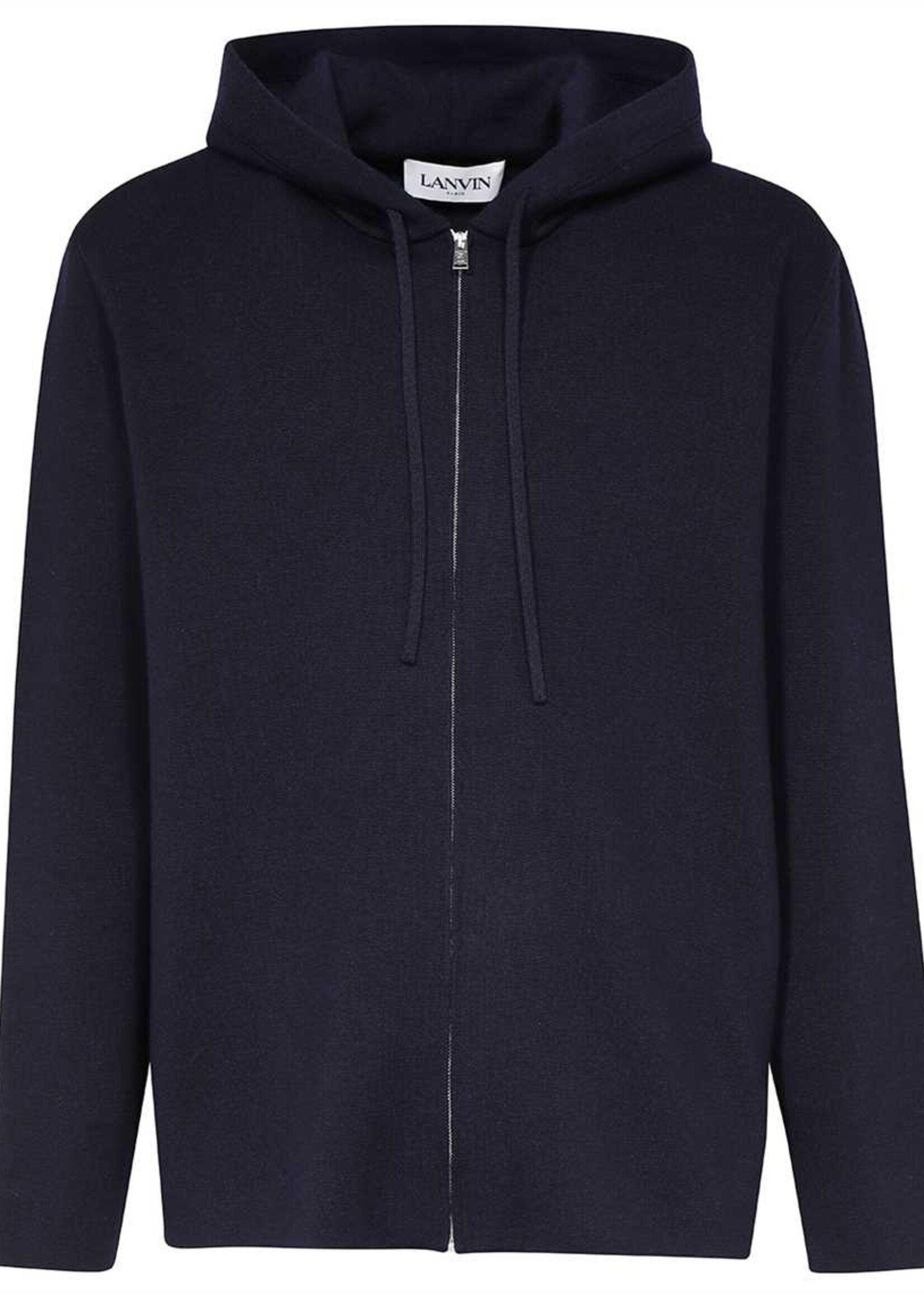 Lanvin Lanvin Sweatshirt, Navy, Wool Blend Leisure Knit Story Hoodie In Navy Blue