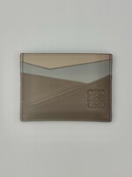 Loewe Loewe Small Leather Goods, Multi, Puzzle Plain Cardholder In Asphalt Grey & Winter Brown