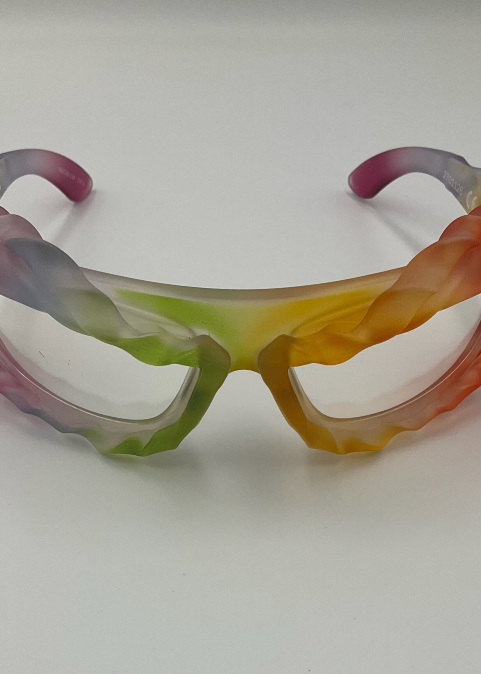 Ottolinger Ottolinger Sunglasses, Multi, Twisted Sunglasses In Rainbow w/ Transparent Lenses