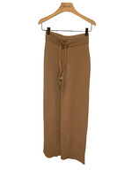 Valentino Valentino Trousers, Beige, Cashmere Solid Knit Drawstring Pants in Camel