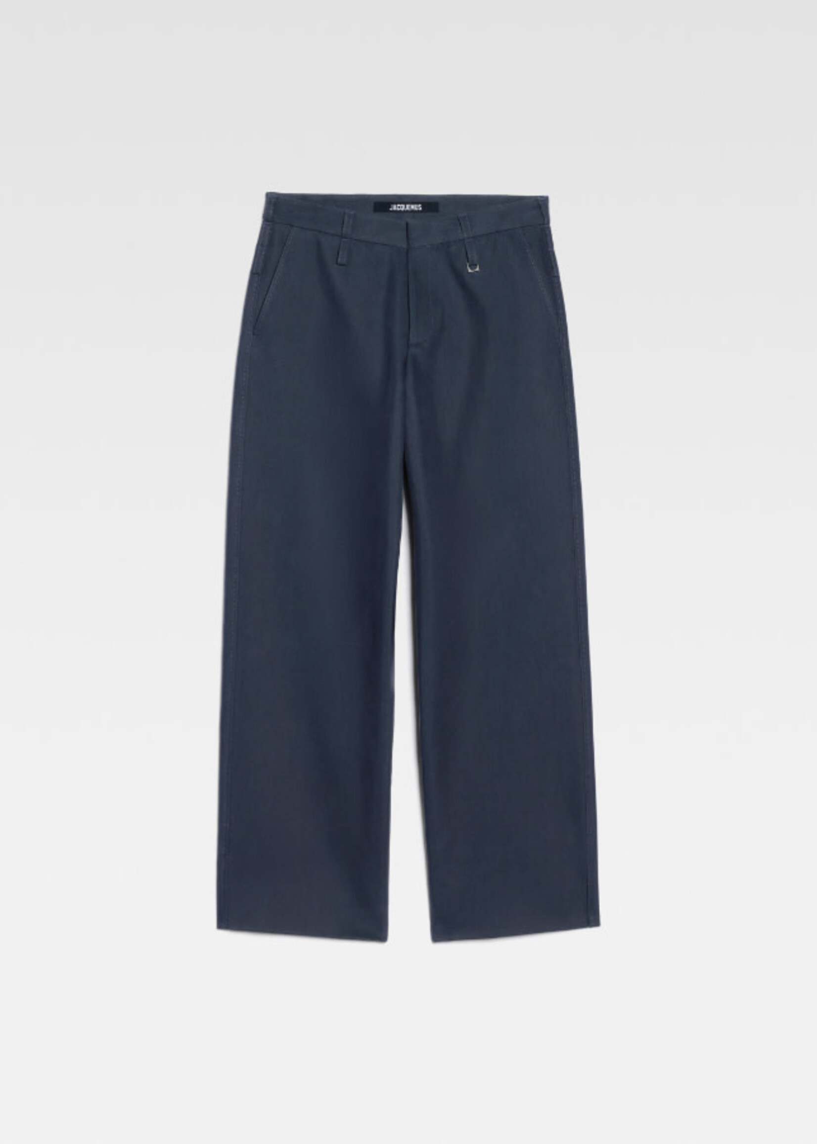 Jacquemus Jacquemus Trousers, Navy, Le Pantalon Piccinni Loose Fit Mid Rise Soft Tailored Pants in Dark Navy