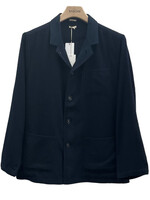 Massimo Alba Massimo Alba Jacket, Blue, Florida Cotton & Cashmere Collared Button Up Jacket Shirt w/ Patch Pockets