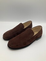 Khaite Khaite Flats, Brown, Alessio Suede Calf Leather Loafer In Coffee
