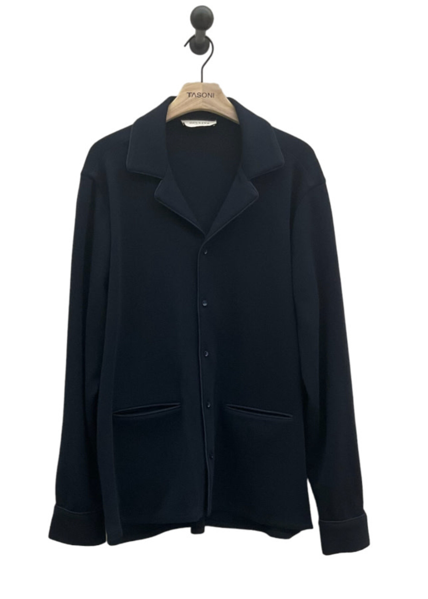 Giuliva Heritage Giuliva Heritage Jacket, Navy, Giulio Wool Collared Button Up Shirt w/ Pockets