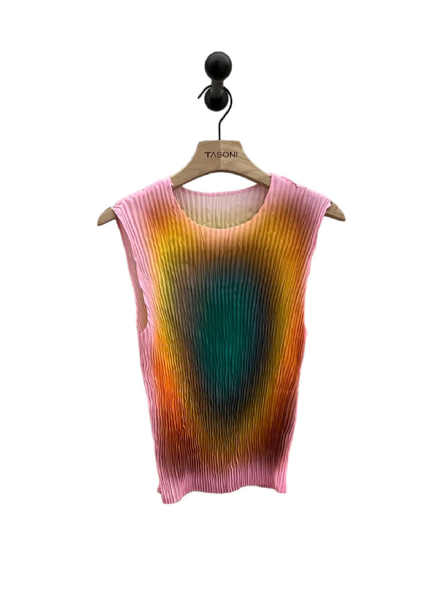 Julia Heuer Julia Heuer Top, Print, Hand Pleated Sleeveless Thelma Top in Gian Print