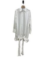 J.W. Anderson J.W. Anderson Dress, White, Collared Button Up Loop Hem Shirt Dress In White