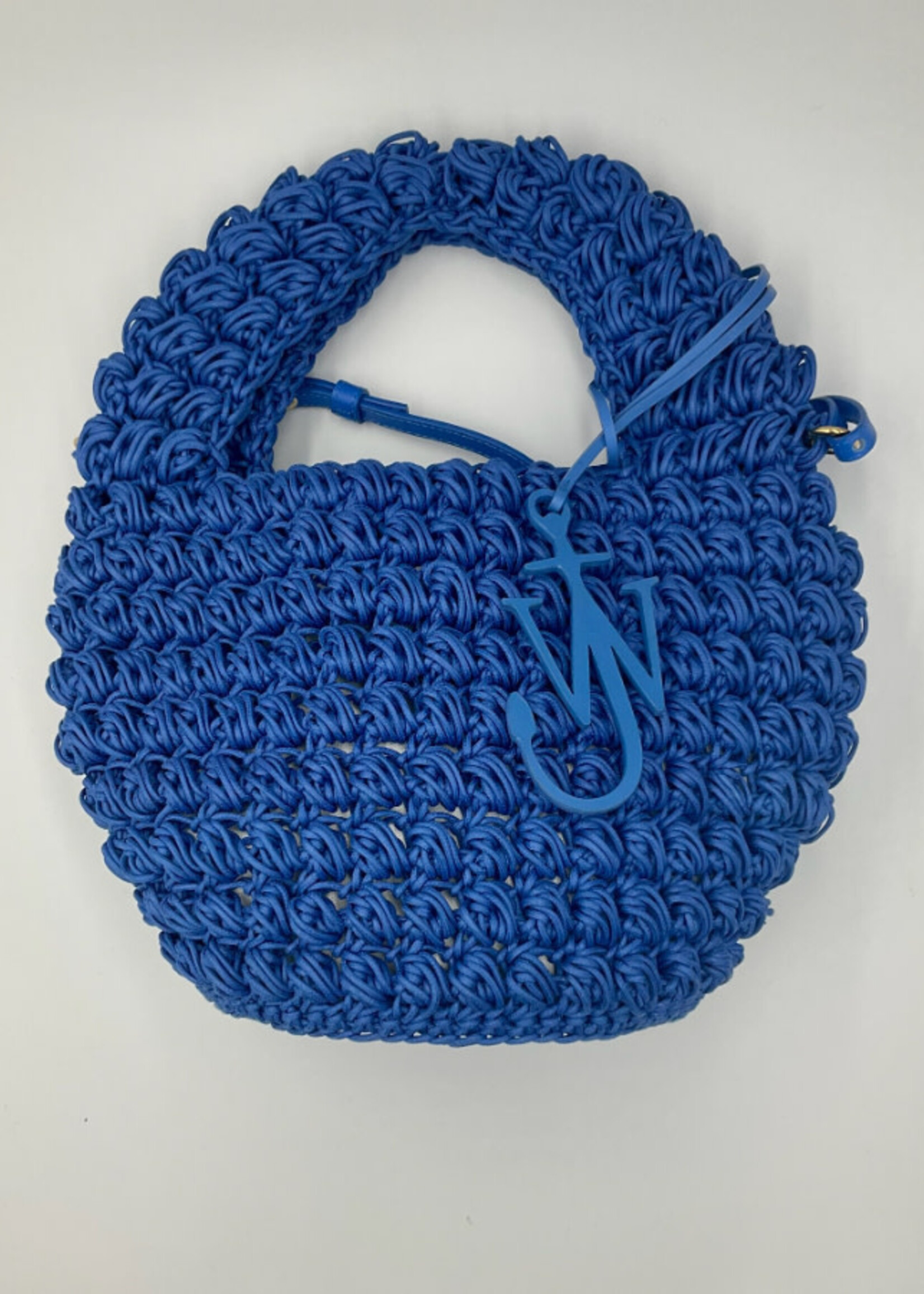 J.W. Anderson J.W. Anderson Bag, Blue, Popcorn Cotton Top Handle Basket Bag w/ Strap