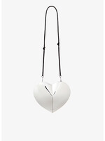 Alaia Alaia Bag, Silver, Le Coeur Calf Leather Heart Shape Shoulder Bag In Argent