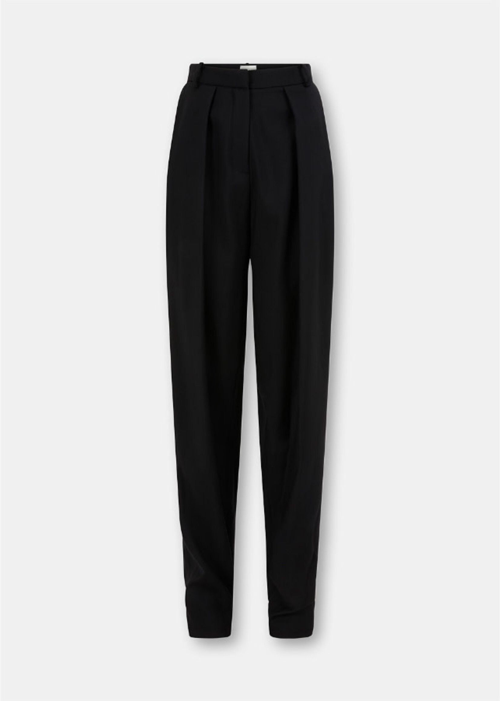 Magda Butrym Magda Butrym Trousers, Black, Wool High Waist Wide Leg Pants in Black Shaldon