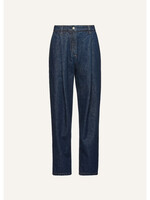 Magda Butrym Magda Butrym Jeans, Navy, Toteness Cotton Oversized High Waist Wide Leg Denim Pants in Blue