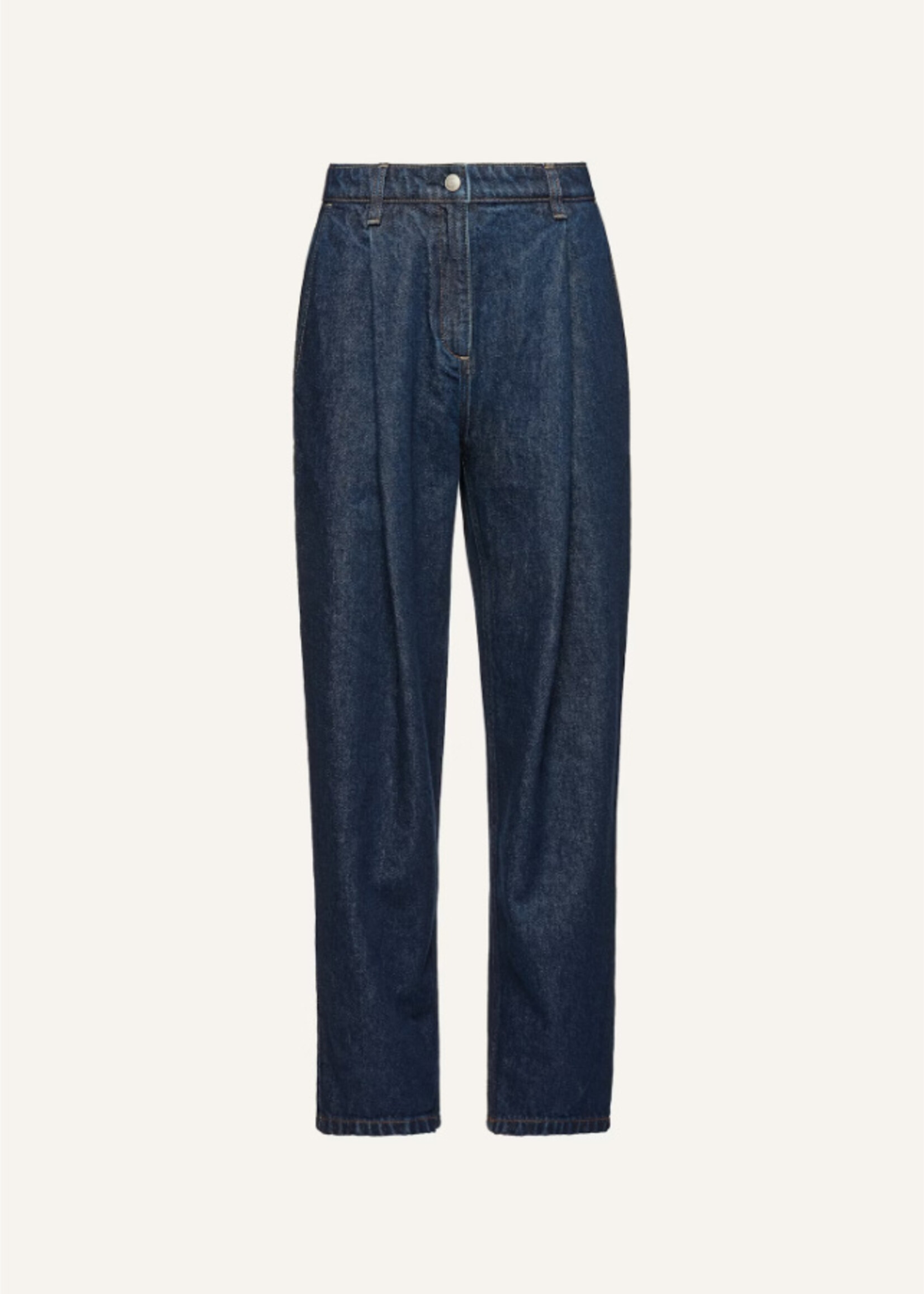 Magda Butrym Magda Butrym Jeans, Navy, Toteness Cotton Oversized High Waist Wide Leg Denim Pants in Blue