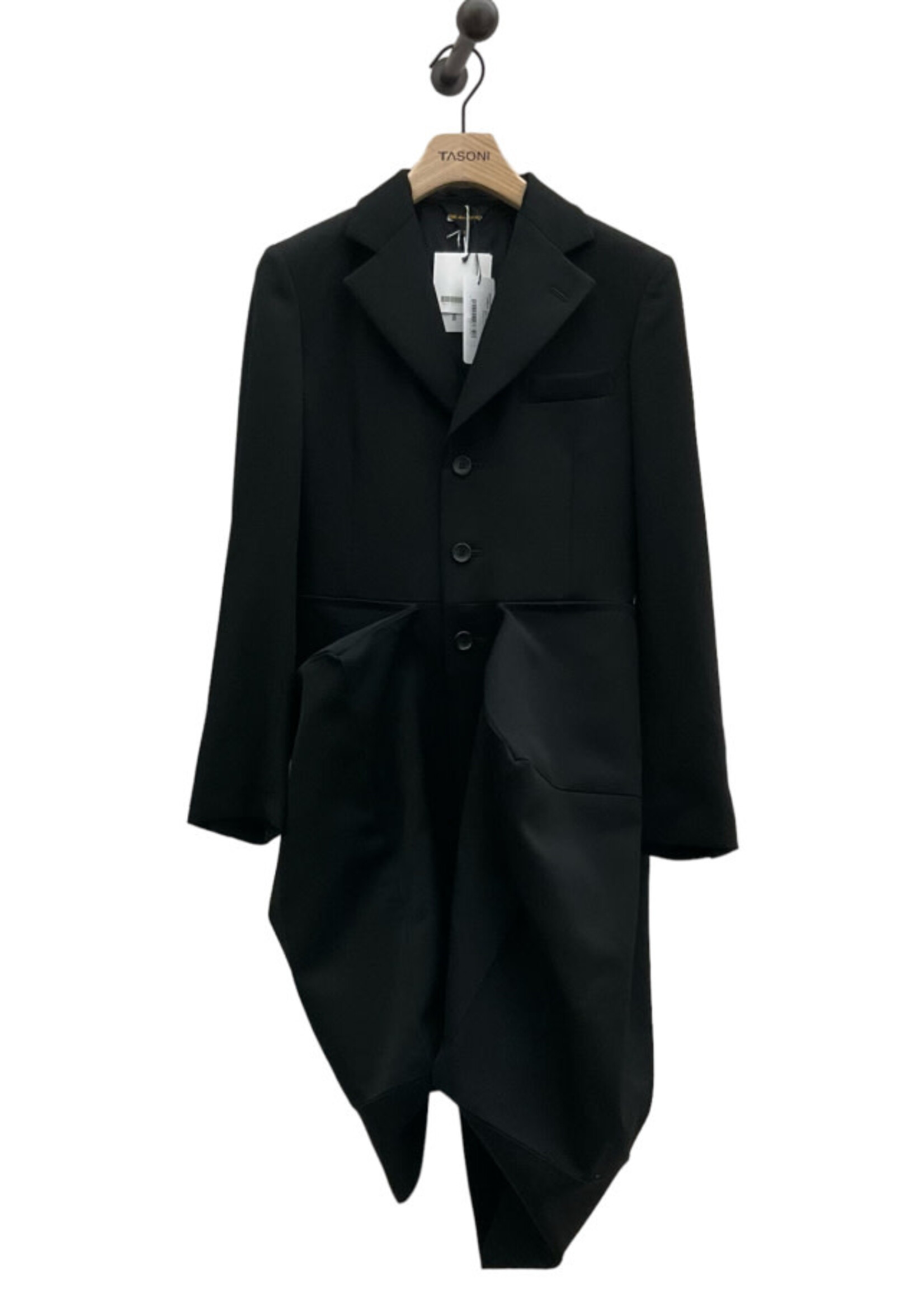 Comme des Garcons Comme des Garcons Jacket, Black, Single Breasted Button Up Sculpted Coat