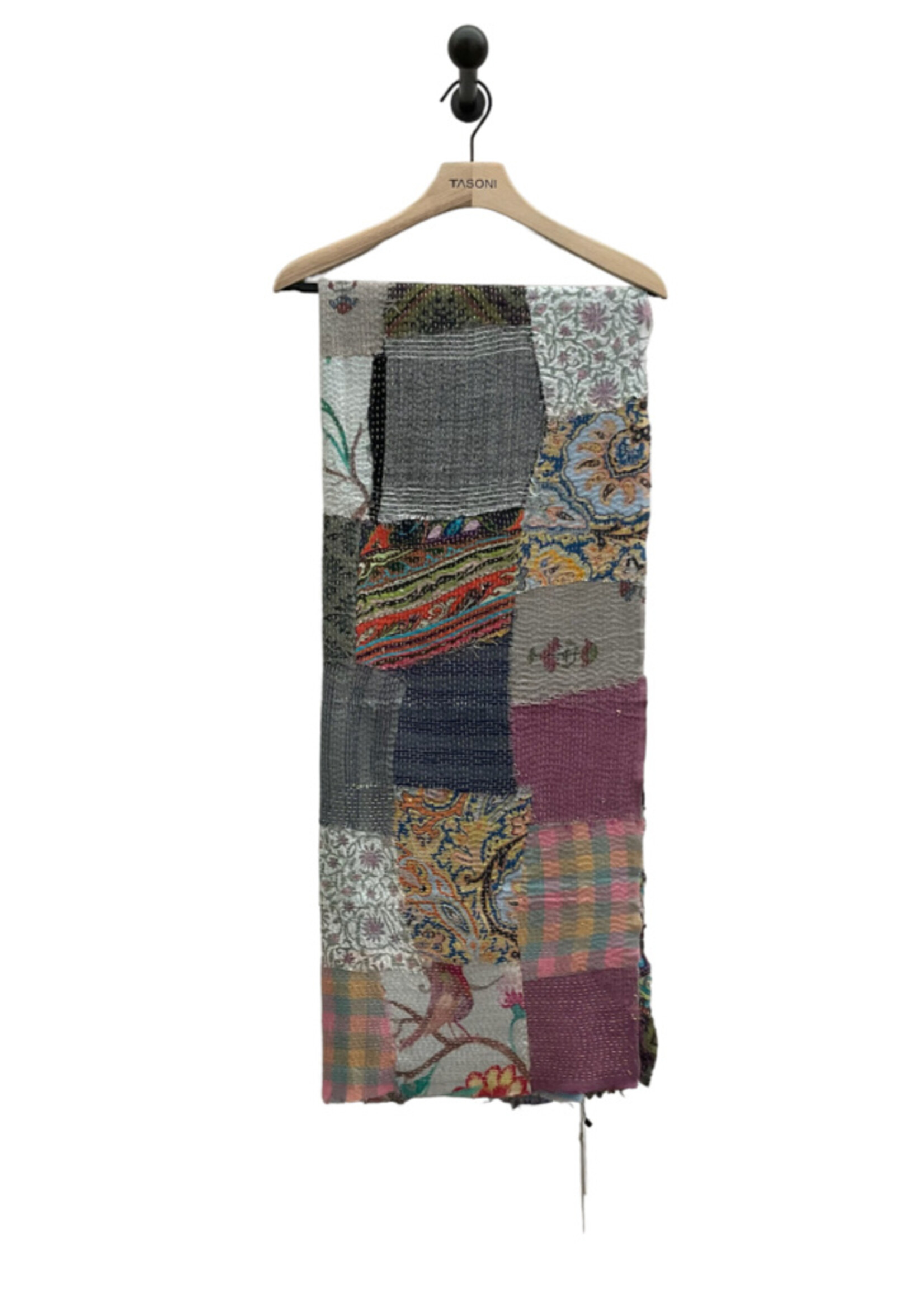 By Walid By Walid Scarf, Multi, Silk & Cashmere Repatched Shawl in Light