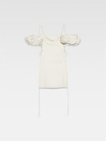 Jacquemus Jacquemus Dress, White, La Mini Robe Chouchou Puffed Sleeve Mini Dress In Off-White