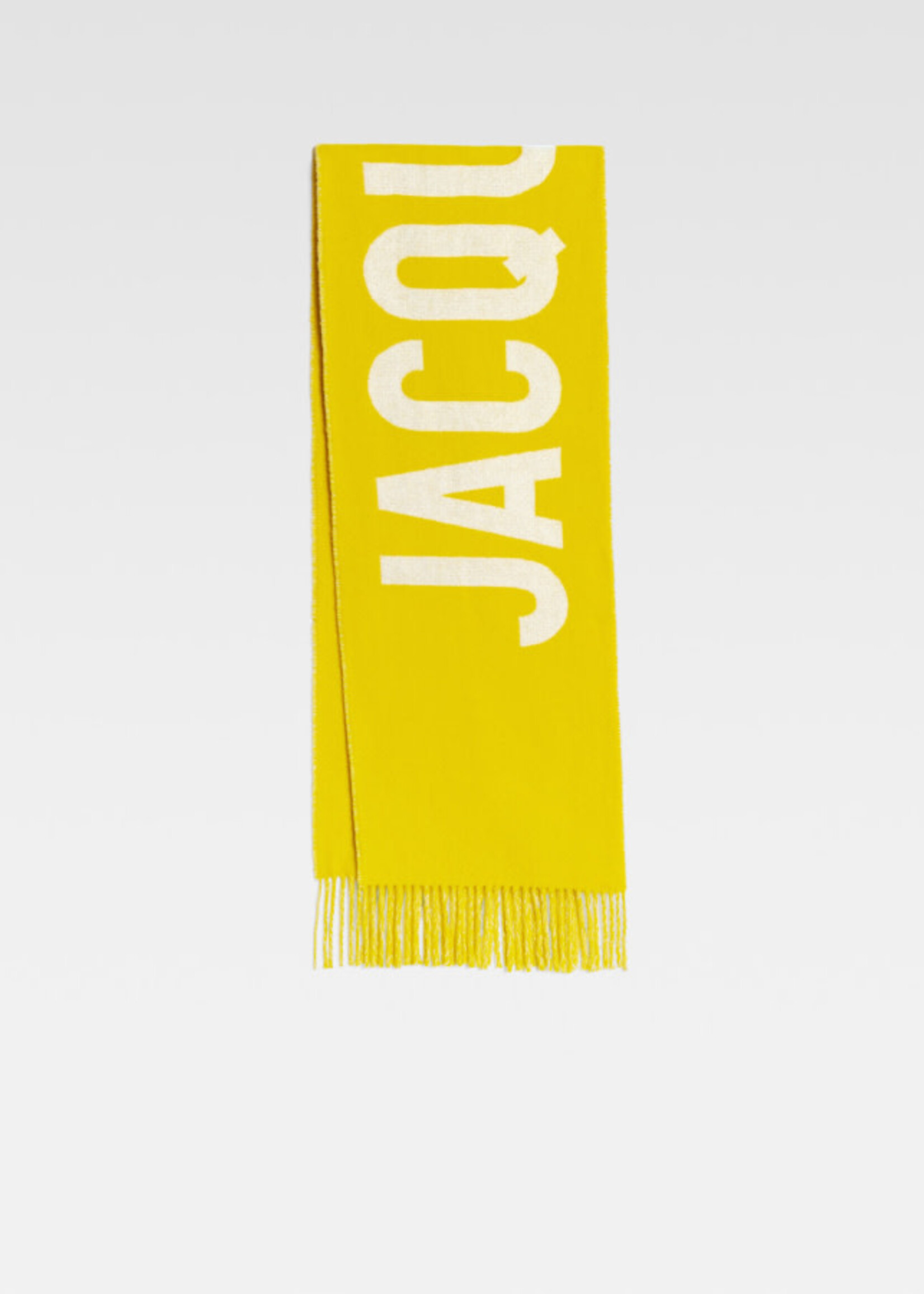 Jacquemus Jacquemus Scarf, Yellow, L'Echarpe Jacquemus Fringe Logo Scarf