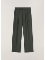 Loro Piana Loro Piana Trousers, Grey, Reinga Wool High Waist Fluffy Pants in Desert Whisper