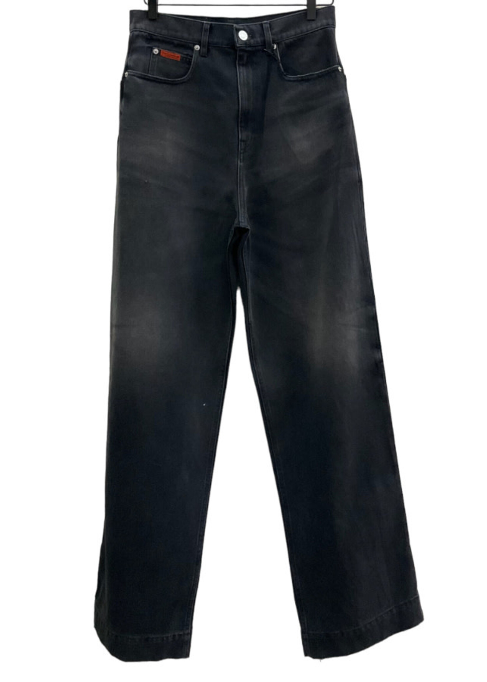 Martine Rose Martine Rose Jeans, Blue, Cotton High Waist Wide Leg Denim Pants In Cowboy Wash