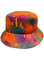 Zegna Zegna Hat, Multi, Zegna x Elder Statesman Wool Multicolour Hat w/ Spray Colour Effect