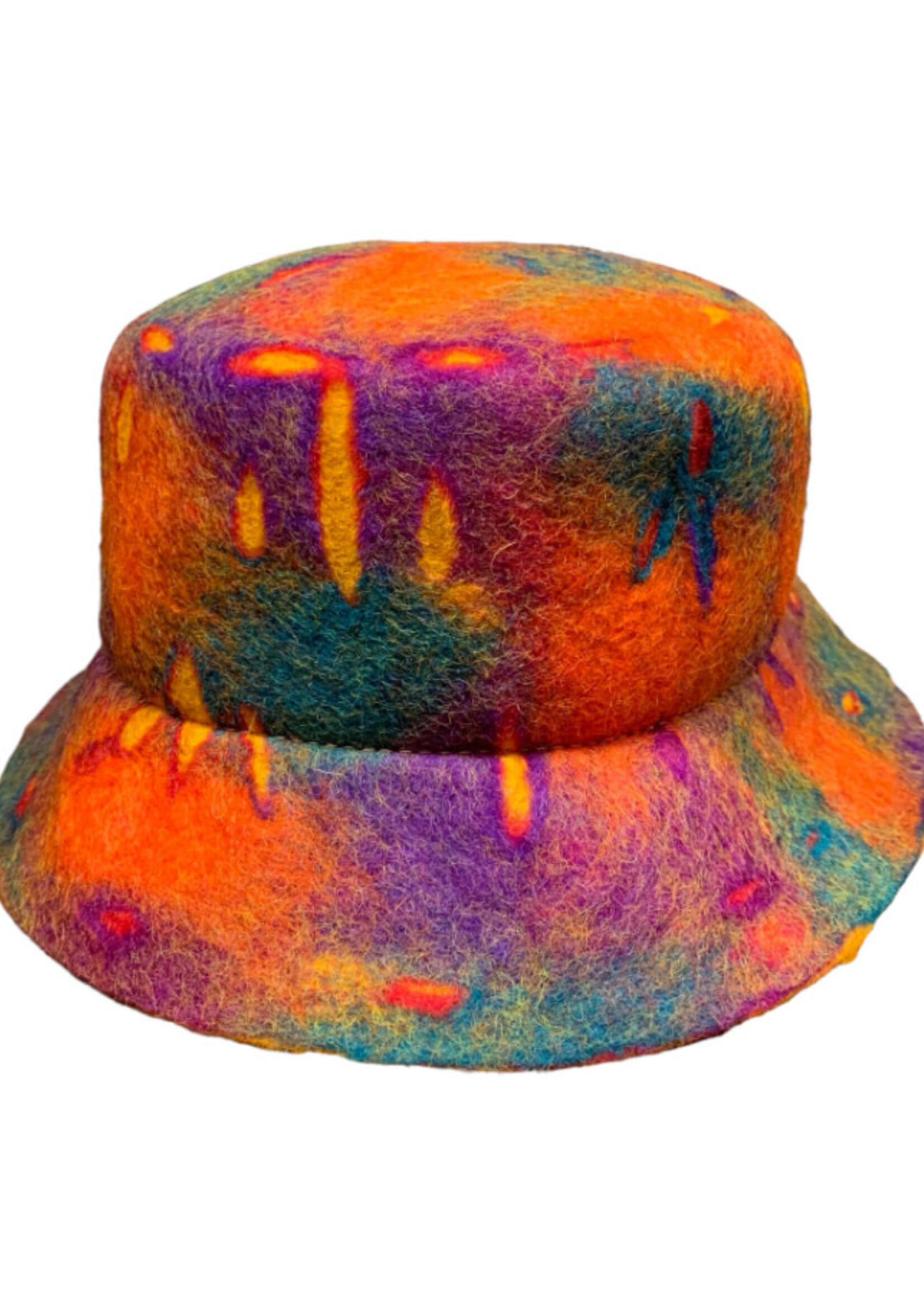 Zegna Zegna Hat, Multi, Zegna x Elder Statesman Wool Multicolour Hat w/ Spray Colour Effect
