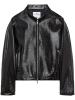 Courreges Courreges Jacket, Black, Vinyl Collared Zipped Up Elastic Back Bomber