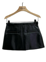 Courreges Courreges Skirt, Black, Heritage A-Line Vinyl Mini Skirt w/ Back slits