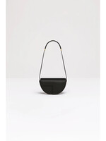 Patou Patou Bag, Black, Le Petit Patou Calf Leather Cut Out Geometric Monogram Half Circle Bag