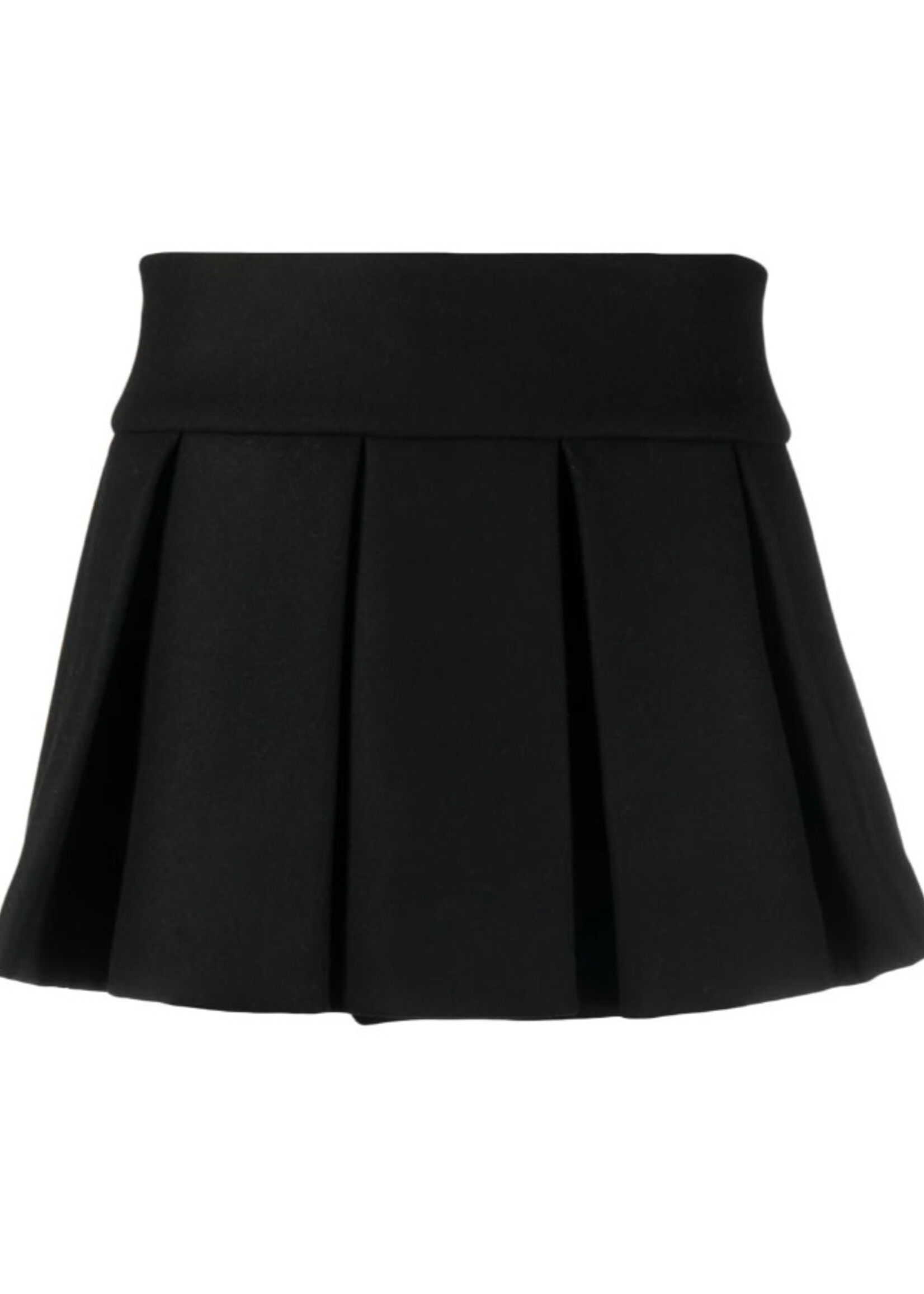 Patou Patou Skirt, Black, Wool Mini Pleated Skirt