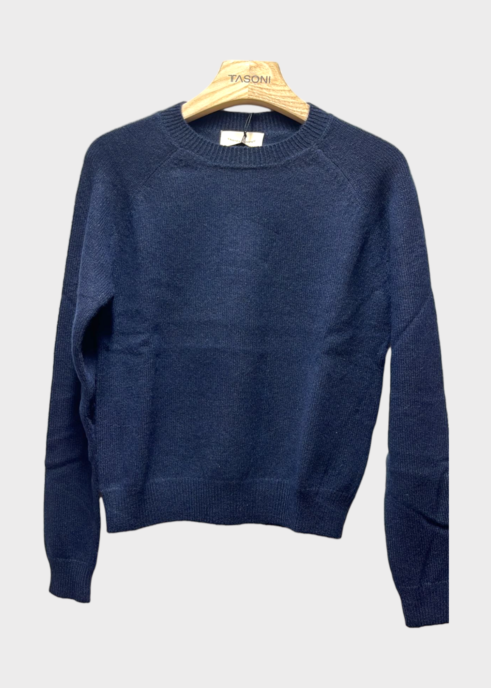 Alexandra Golovanoff Tricots AGT Knitwear, Navy, Mila Cashmere Crew Neck Pullover