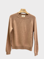 Alexandra Golovanoff Tricots AGT Knitwear, Beige, Mila Cashmere Crew Neck Pullover