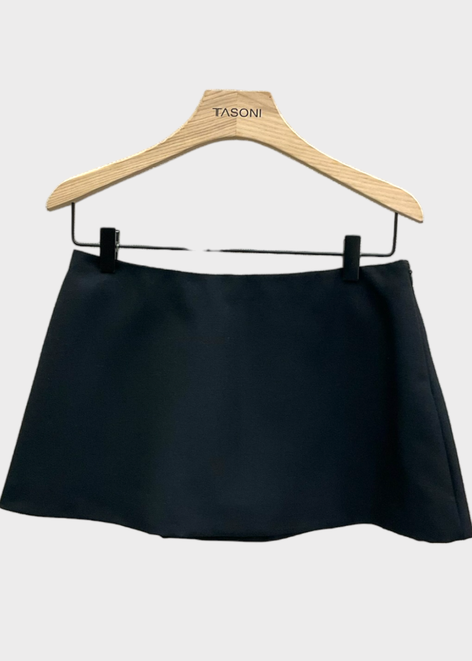 Julie de Libran Julie de Libran Skirt, Black, Wool A Line Mini Skirt