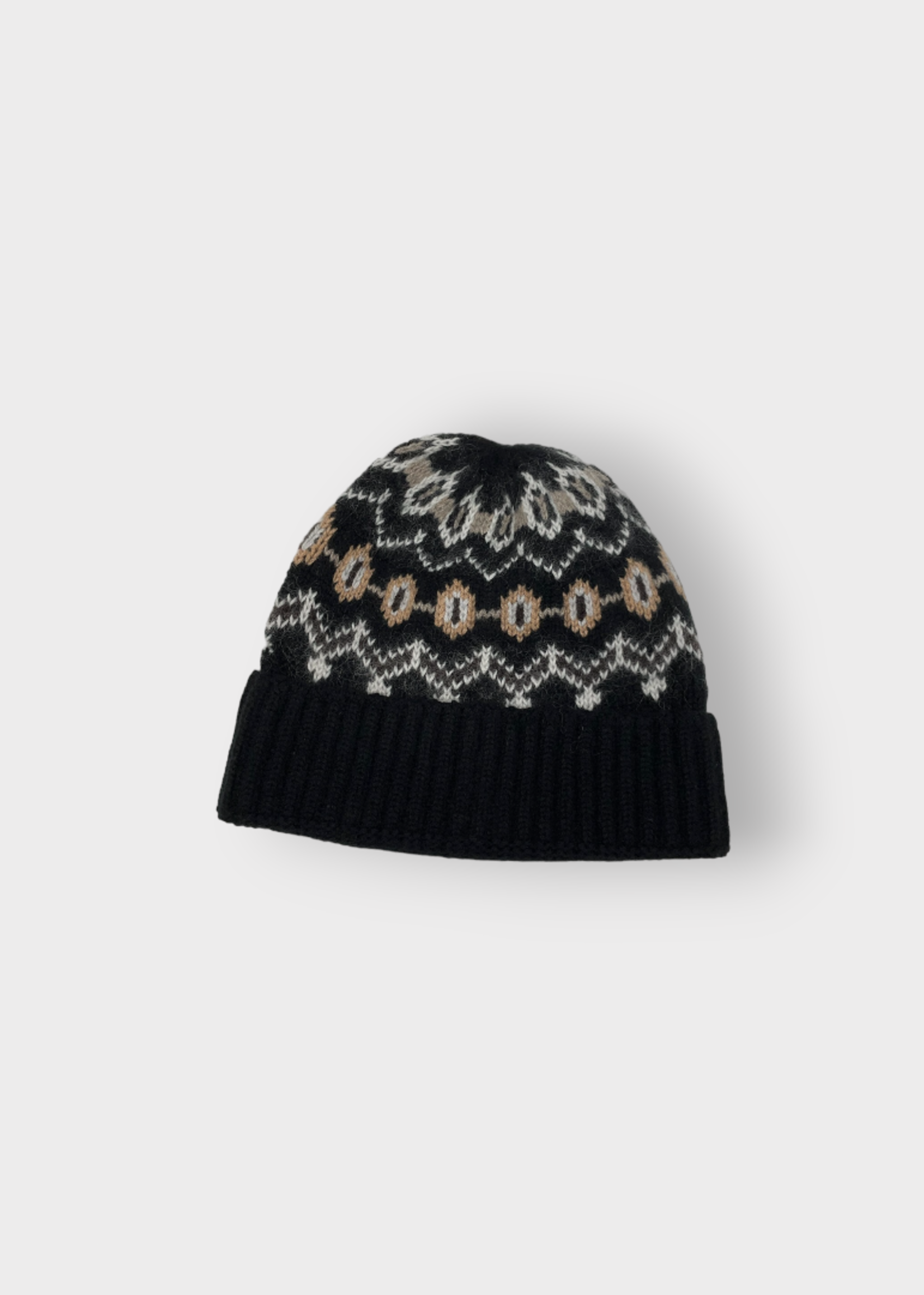 Khaite Khaite Hat, Multi, Alpina Merino Wool Traditional Fair Isle Beanie In Black & Multicolour