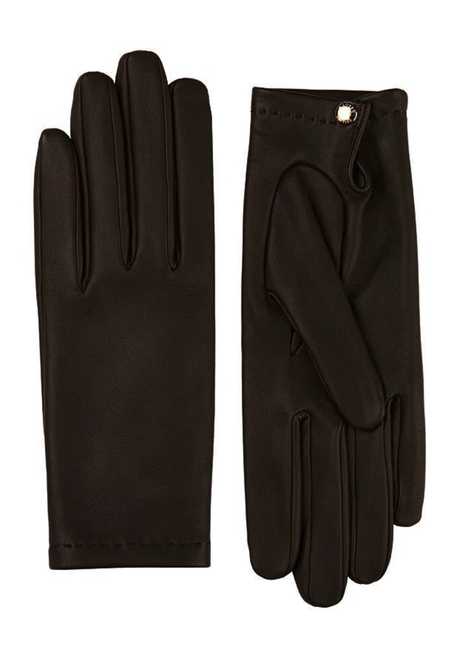 Causse Causse Gloves, Black, Victoria Lambskin Gloves w/ Silk Lining & Smartphone Finger