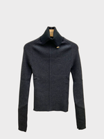 Lanvin Lanvin Knitwear, Grey, Turtle Neck Jumper w/ Gold Embellishment