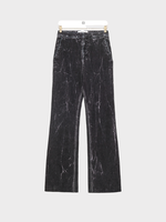 Loewe Loewe Jeans, Black, Cotton Relaxed Fit Mid Waist Bootcut Jeans In Charcoal